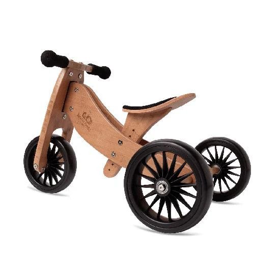 Kinderfeets Tiny Tots Plus Convertible Balance Bike Bamboo