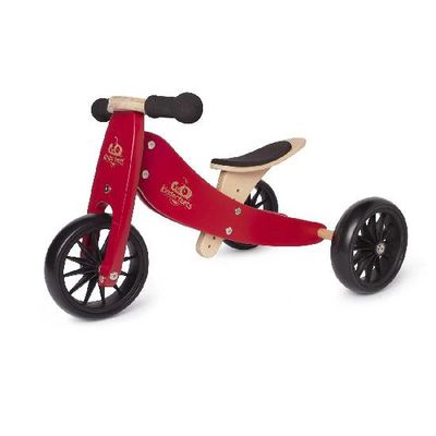 Kinderfeets Tiny Tots Convertible Balance Bike Cherry Red
