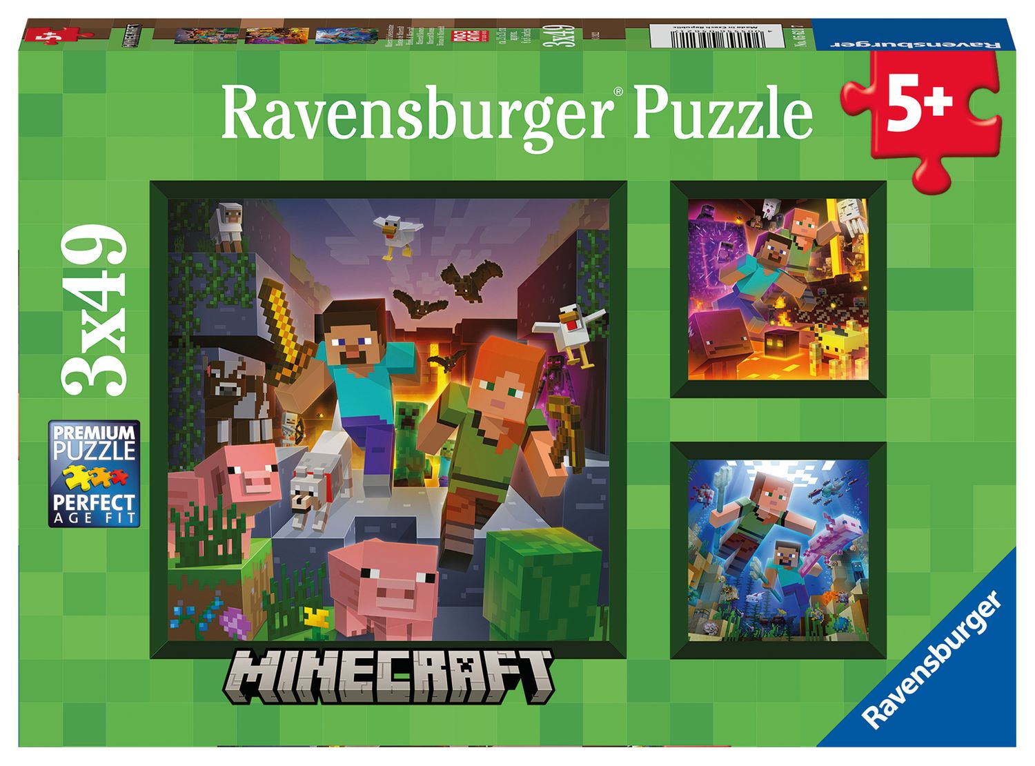 Ravensburger Puzzle 3x49pc Minecraft Biomes