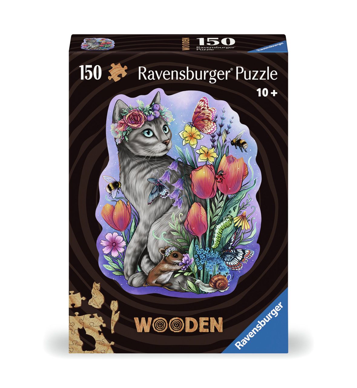 Ravensburger Wooden Puzzle 150pc Lovely Cat