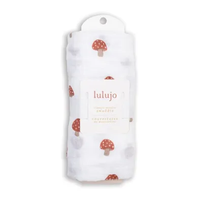 Swaddle Blanket Muslin Cotton Mushroom