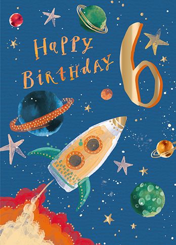 LD Birthday Card 6 Rocket Ship