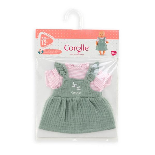 Corolle Doll Outfit Ruffle Dress & T-Shirt 12 Corolle Doll Outfit Ruffle Dress & T-Shirt 12