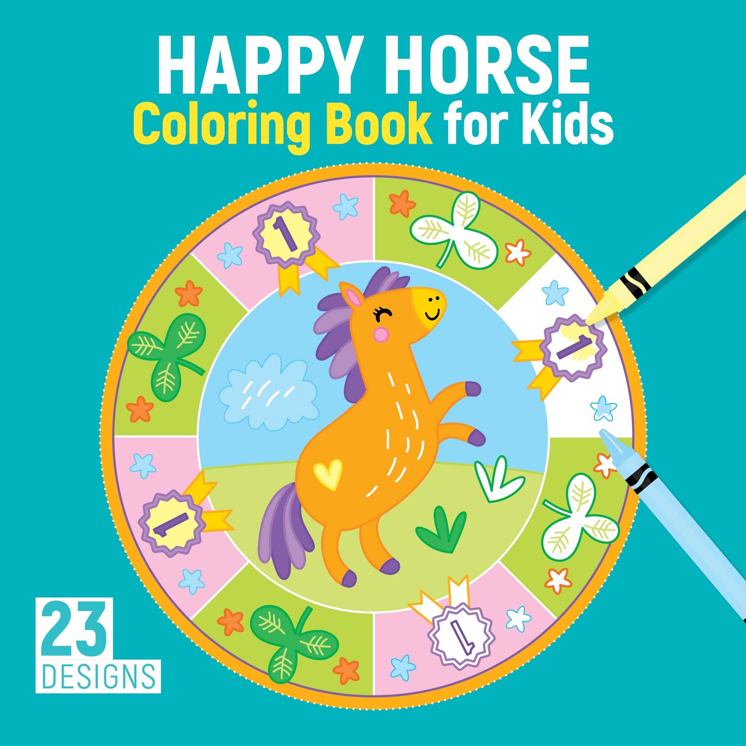 Happy Horse Coloring Book For Kids