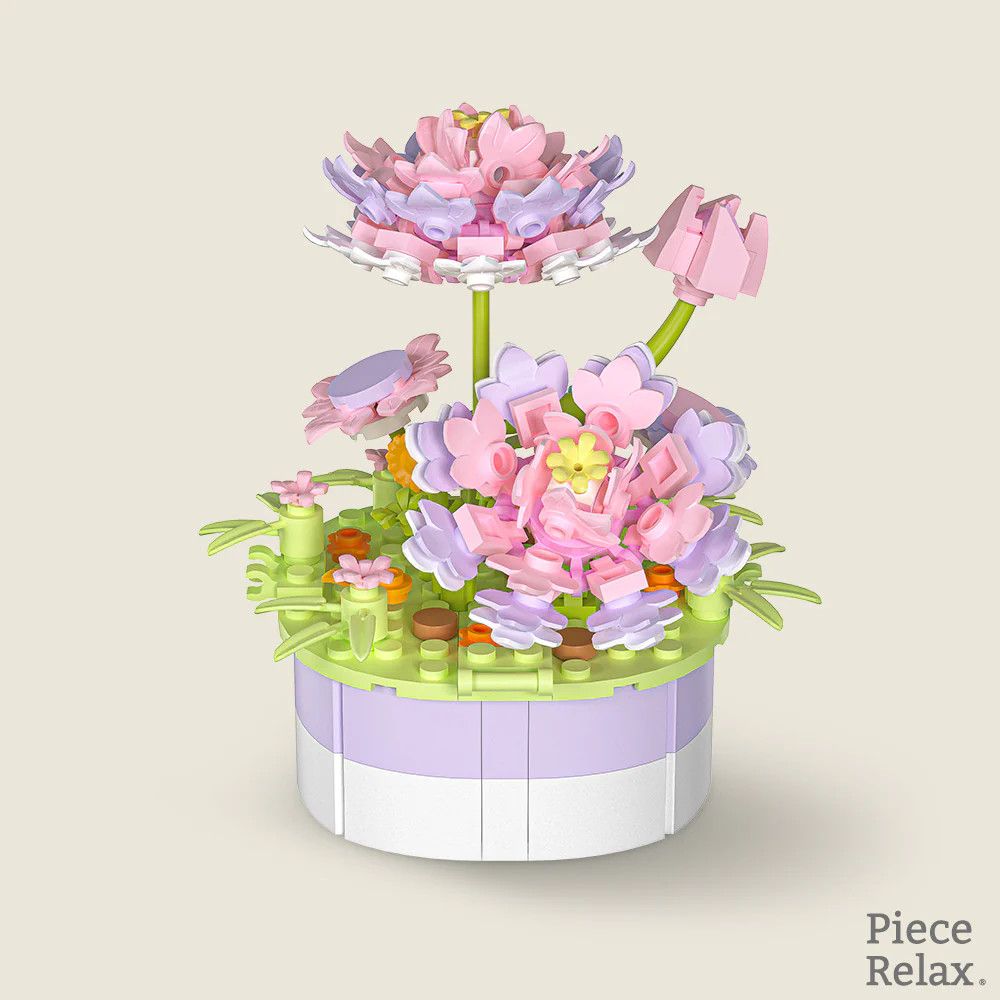 PieceRelax Mini Brick Potted Flower - Lotus