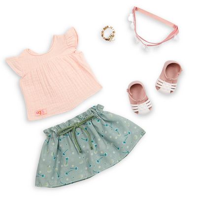 Our Generation All Aflutter - Outdoors Skirt and t-shirt
