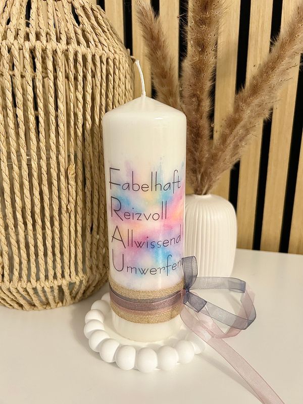 Mutmacher Kerze "Frau"