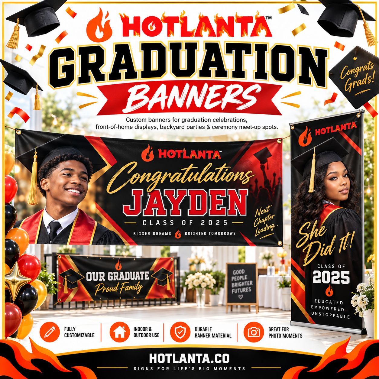 Graduation Backdrops and Banners