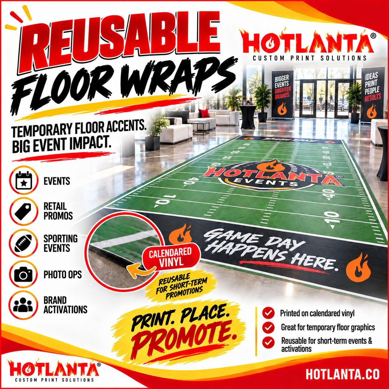 Floor Wraps: Reusable!