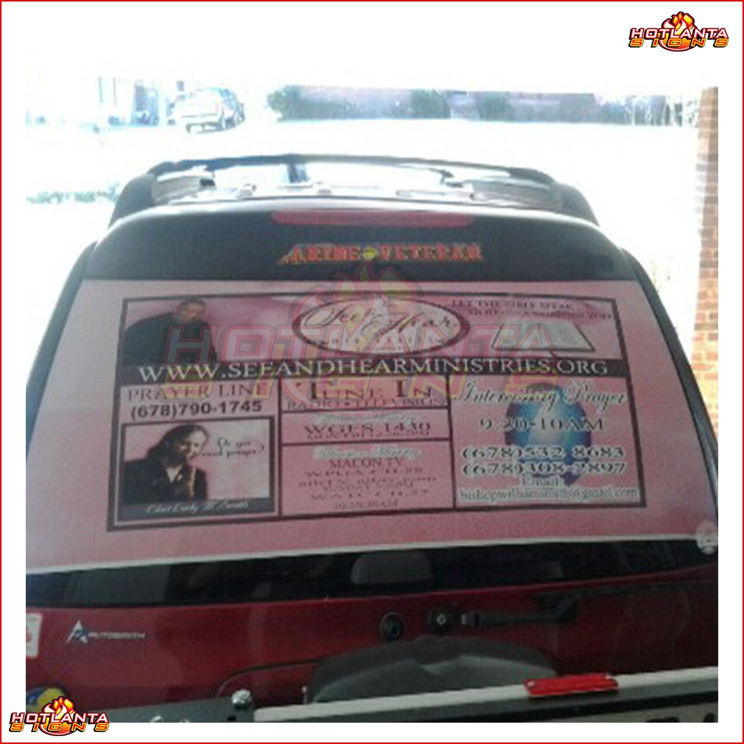 Perforated Vehicle Decals