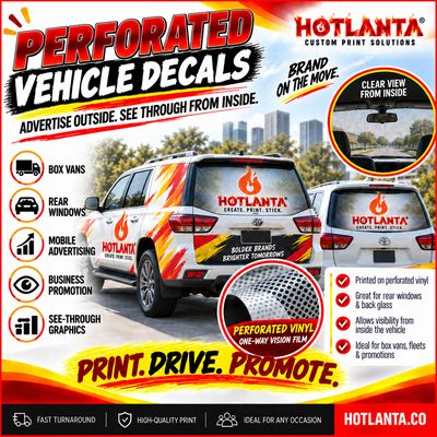 Perforated Vehicle Decals