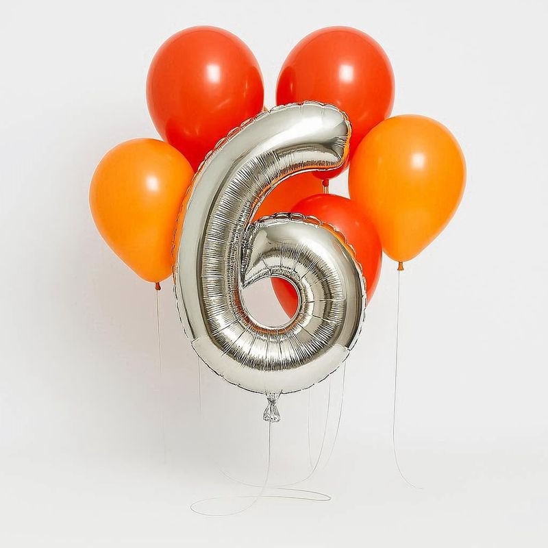 6 Latex + 1 Mylar Balloon Bundle