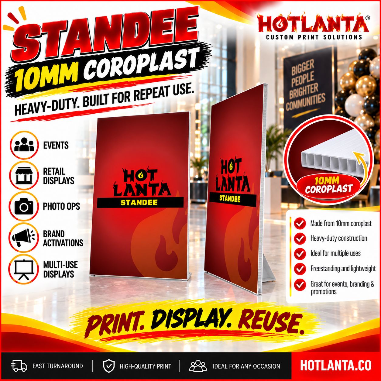 Standee* (10mm Coroplast) Heavy Duty