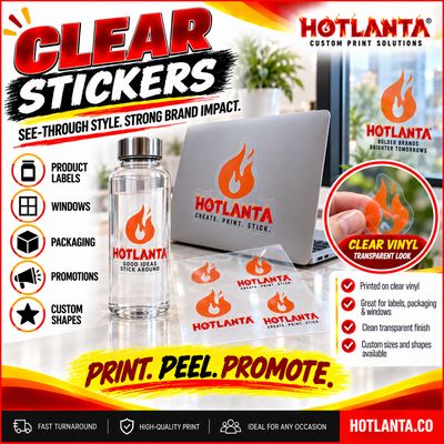 CLEAR Stickers (Bulk 1000CT)