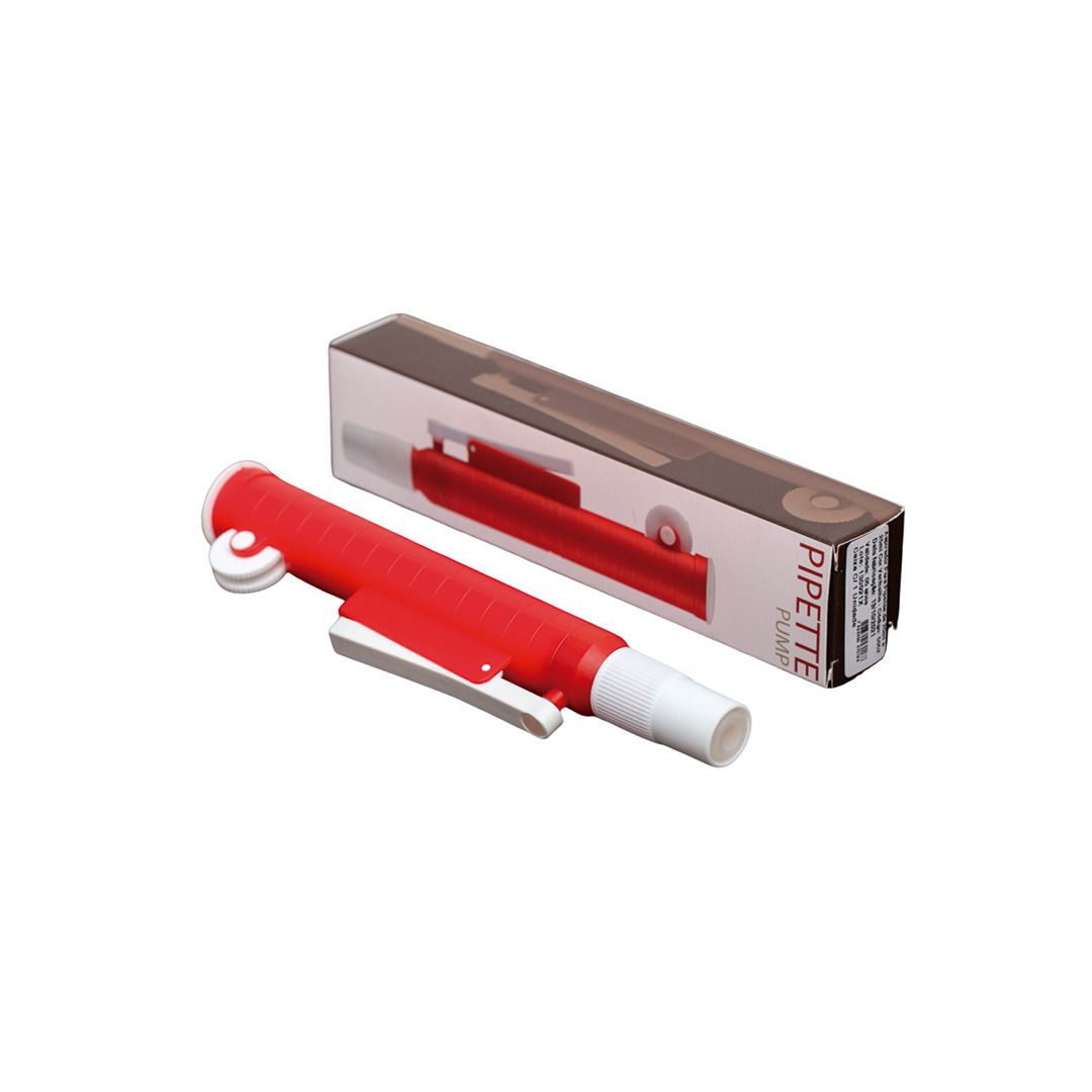 Aspirador Para Pipetas de 20ml e 25ml Cor Vermelha