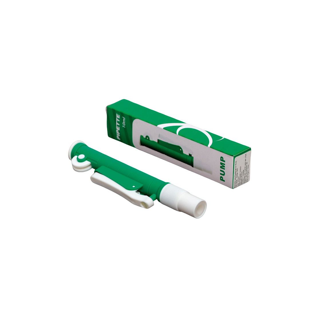 Aspirador Para Pipetas de 5ml e 10ml Cor Verde