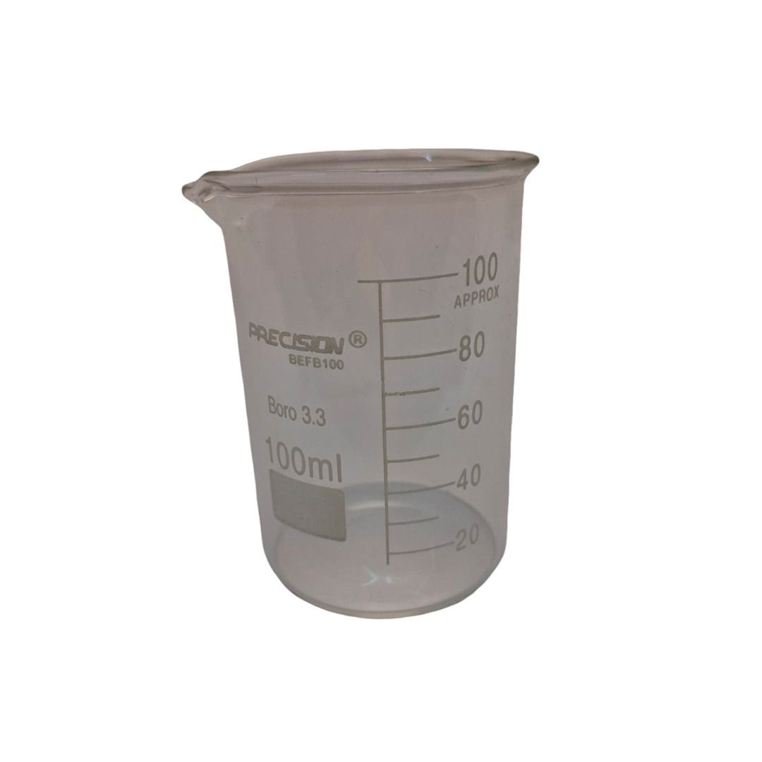 Becker de vidro - forma alta (Berzelius) - Boro 3.3 - graduado - Cap.100ml