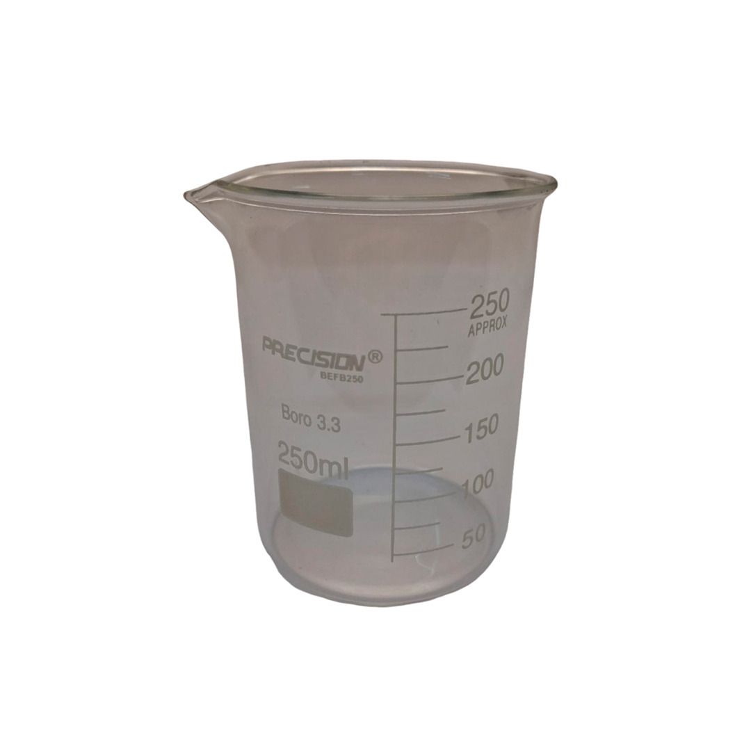 Becker de vidro - forma alta (Berzelius) - Boro 3.3 - graduado - Cap.250ml
