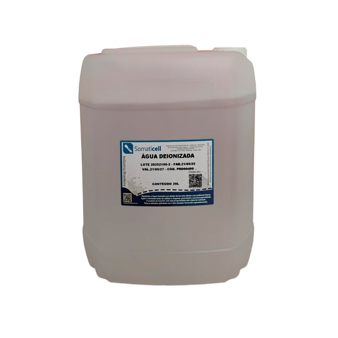Água destilada/desmineralizada 20 litros