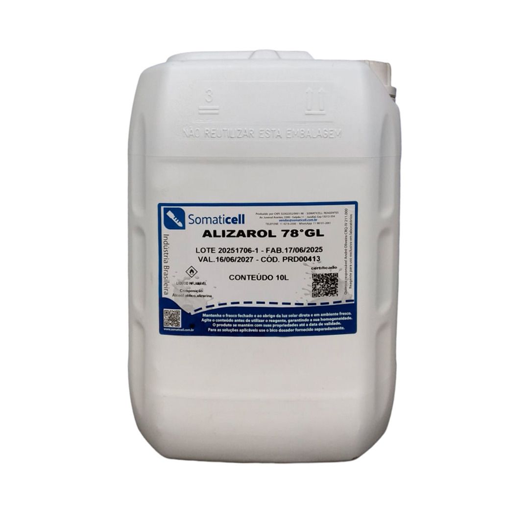 Alizarol 78 GL - Alizarol em Álcool Etílico 78GL - 10 litros