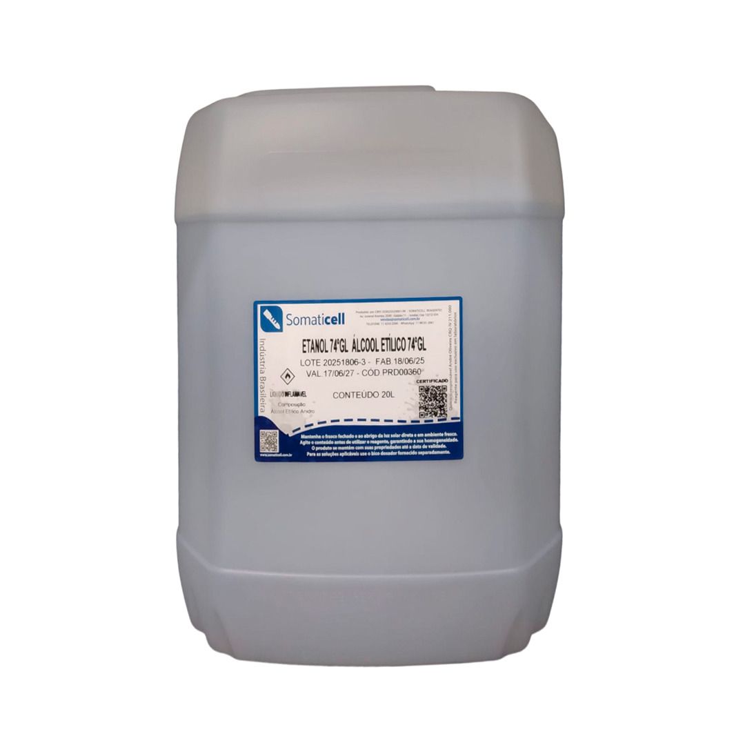 ETANOL 74 GL - Álcool Etílico 74GL - 20 litros