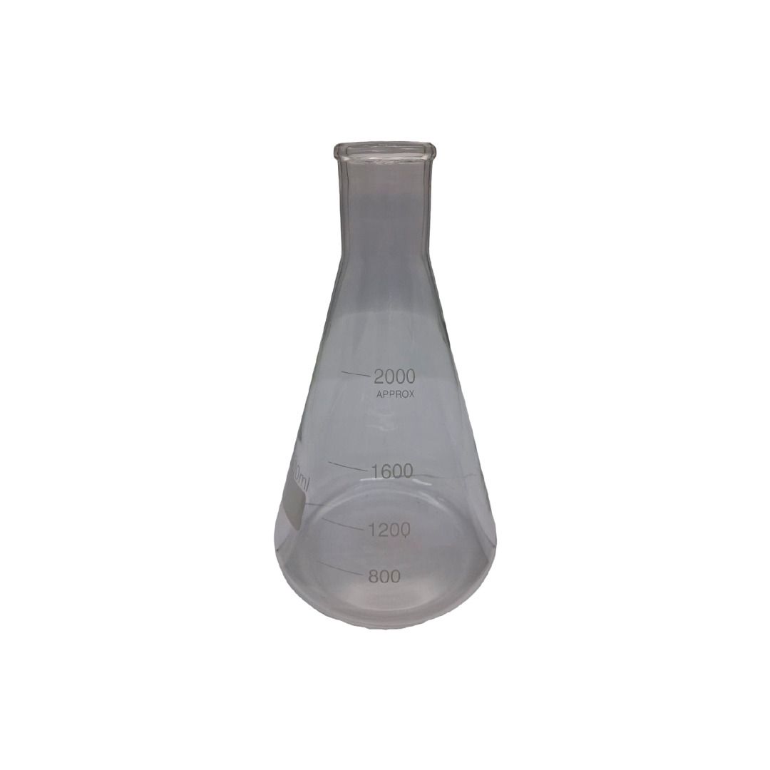 Frasco Erlenmeyer Boca Estreita Boro 3.3 Grad. Cap.2000ml
