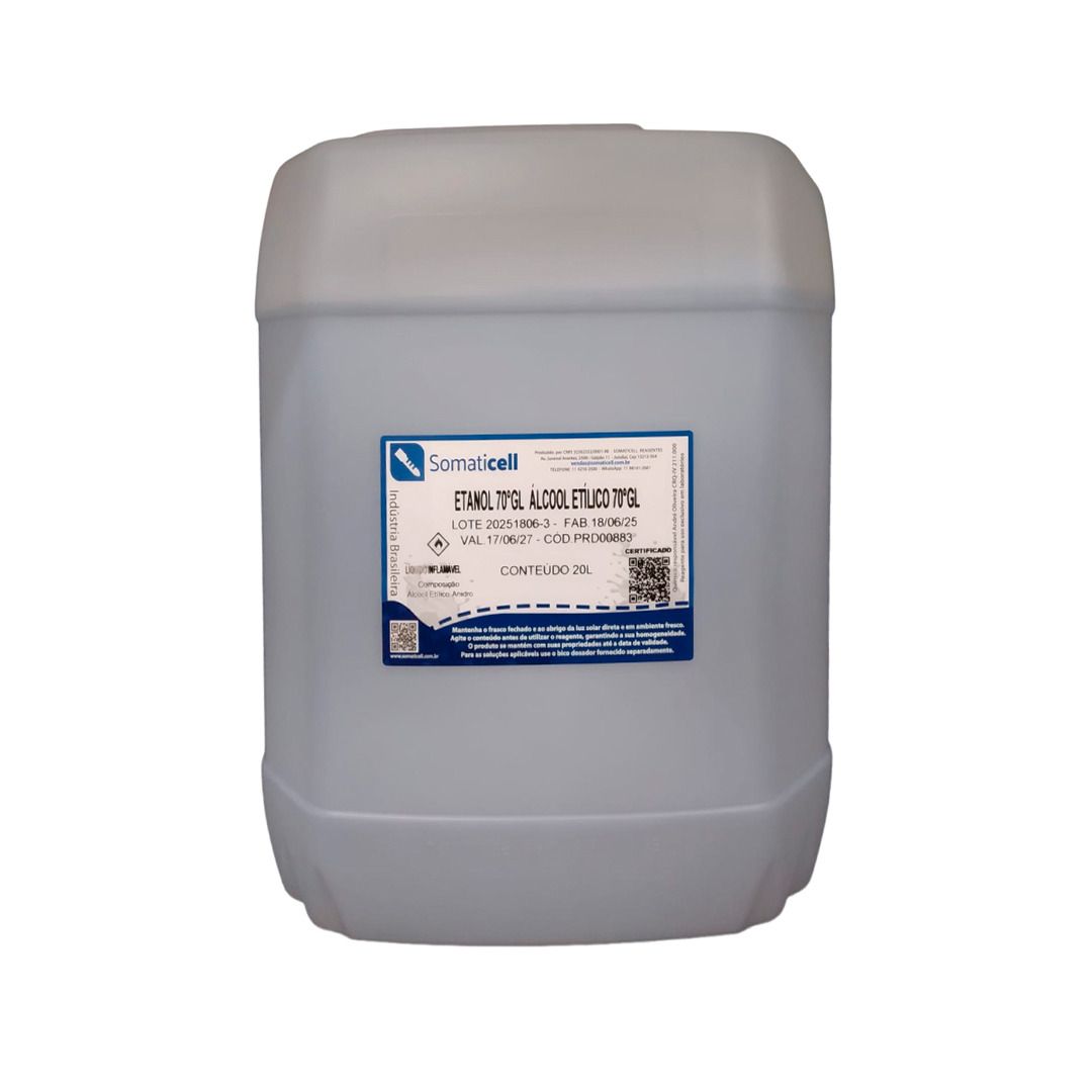 ETANOL 70 GL - Álcool Etílico 70GL - 20 litros