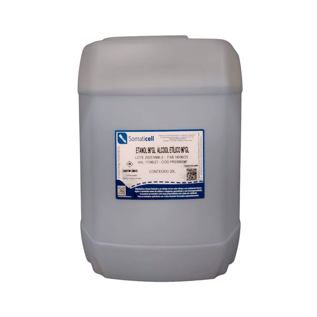 ETANOL 96 GL - Álcool Etílico 96GL - 20 litros
