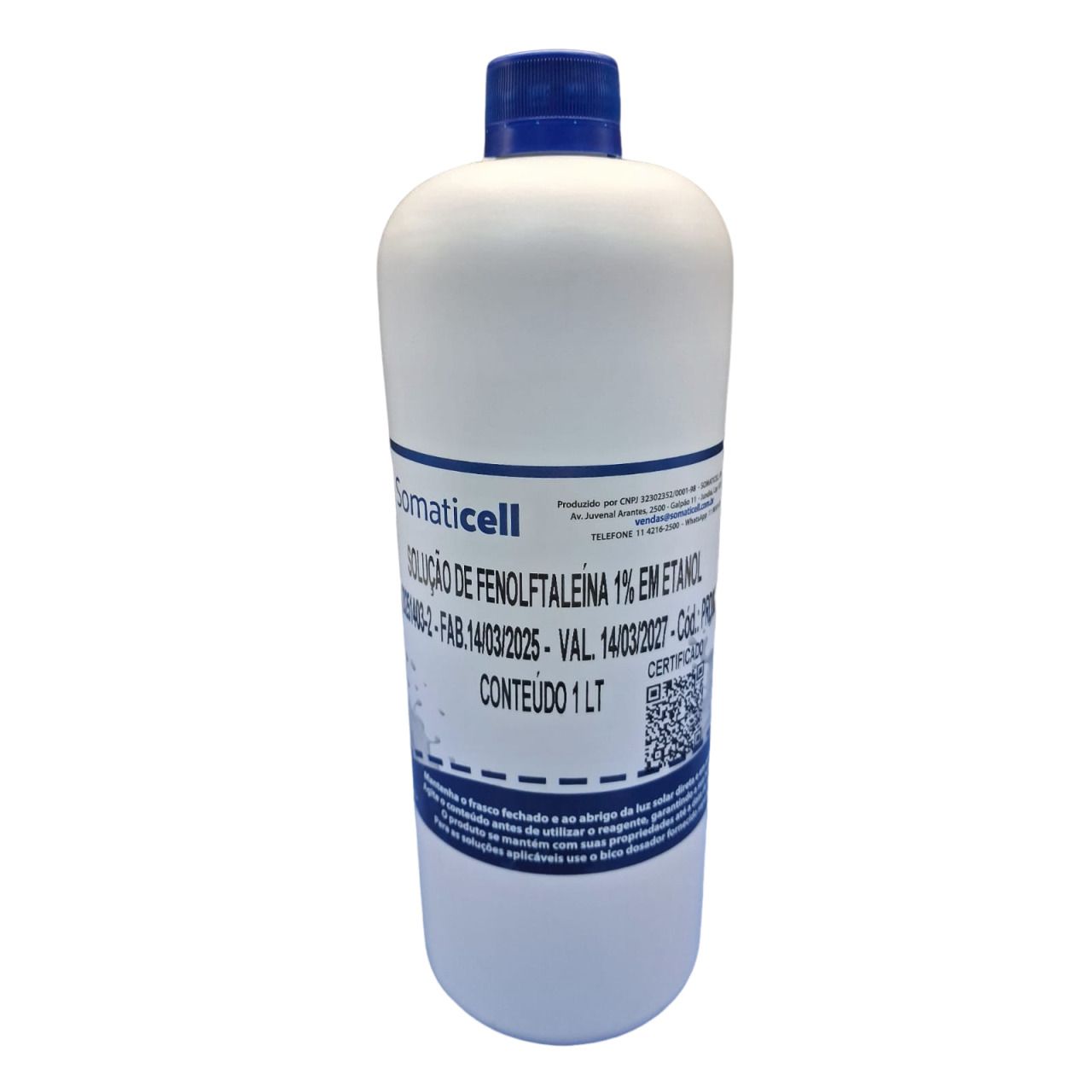 Solução de Fenolftaleína 1% em Etanol - Embalagem de 1000ml