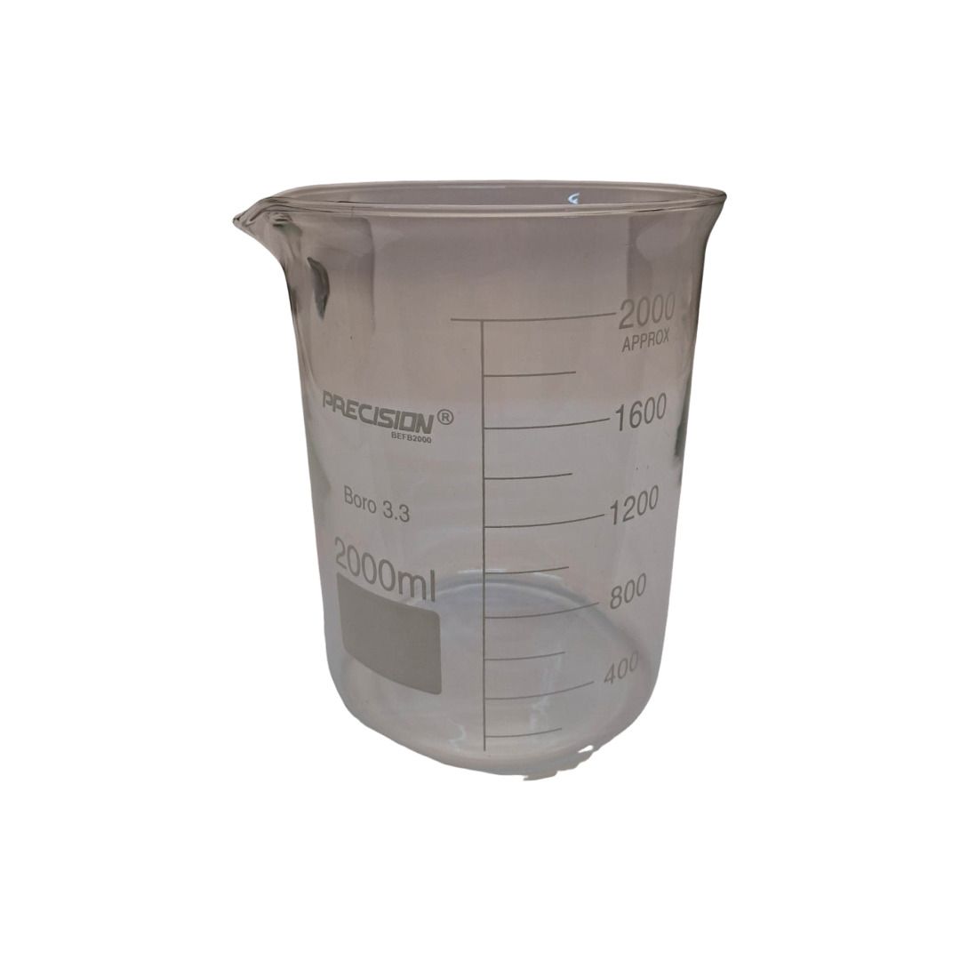 Becker de vidro - forma alta (Berzelius) - Boro 3.3 - graduado - Cap. 2000ml