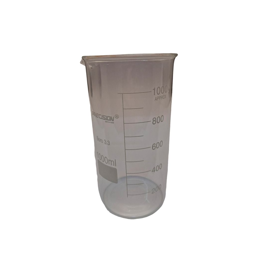 Becker de vidro - forma alta (Berzelius) - Boro 3.3 - graduado  - Cap.1.000ml