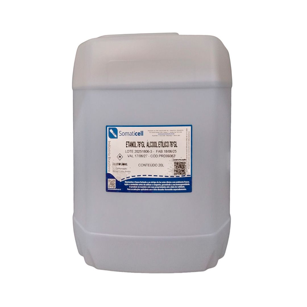 ETANOL 76 GL - Álcool EtÍlico 76GL - 20 litros