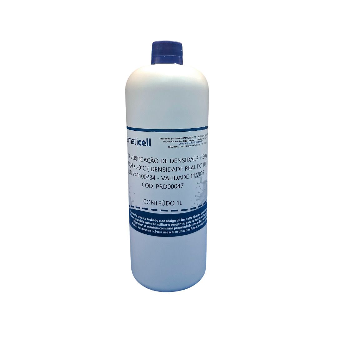 Solução de verificação de densidade 1030 g/l para termolactodensímetro - 1 litro
