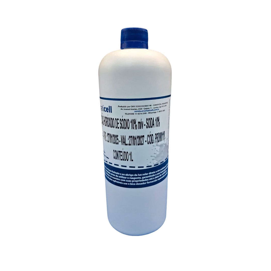 Solução de Hidróxido de Sódio 10% m/v - Soda 10%-  1 litro