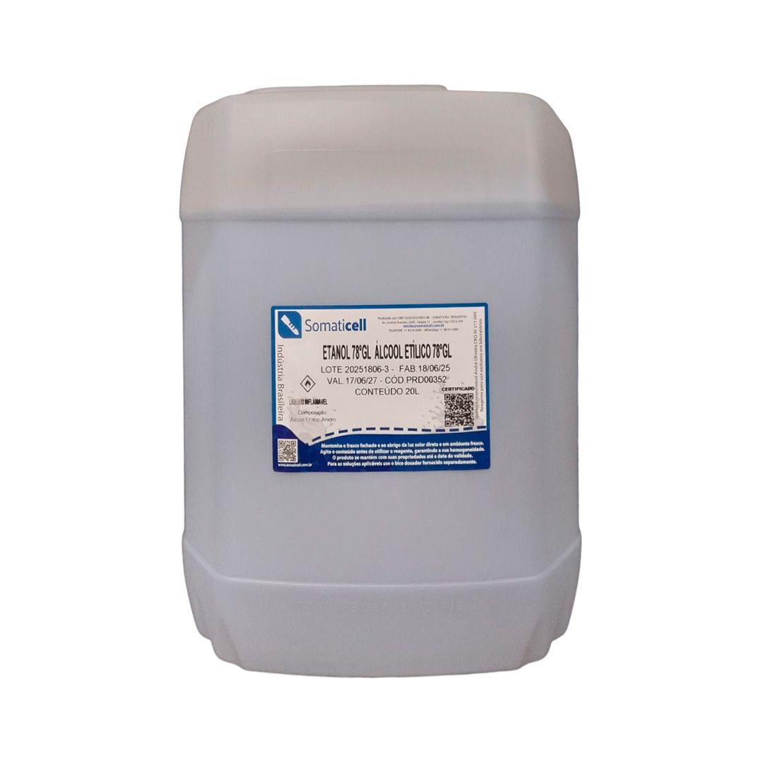 ETANOL 78 GL - álcool EtÍlico 78GL - 20 litros