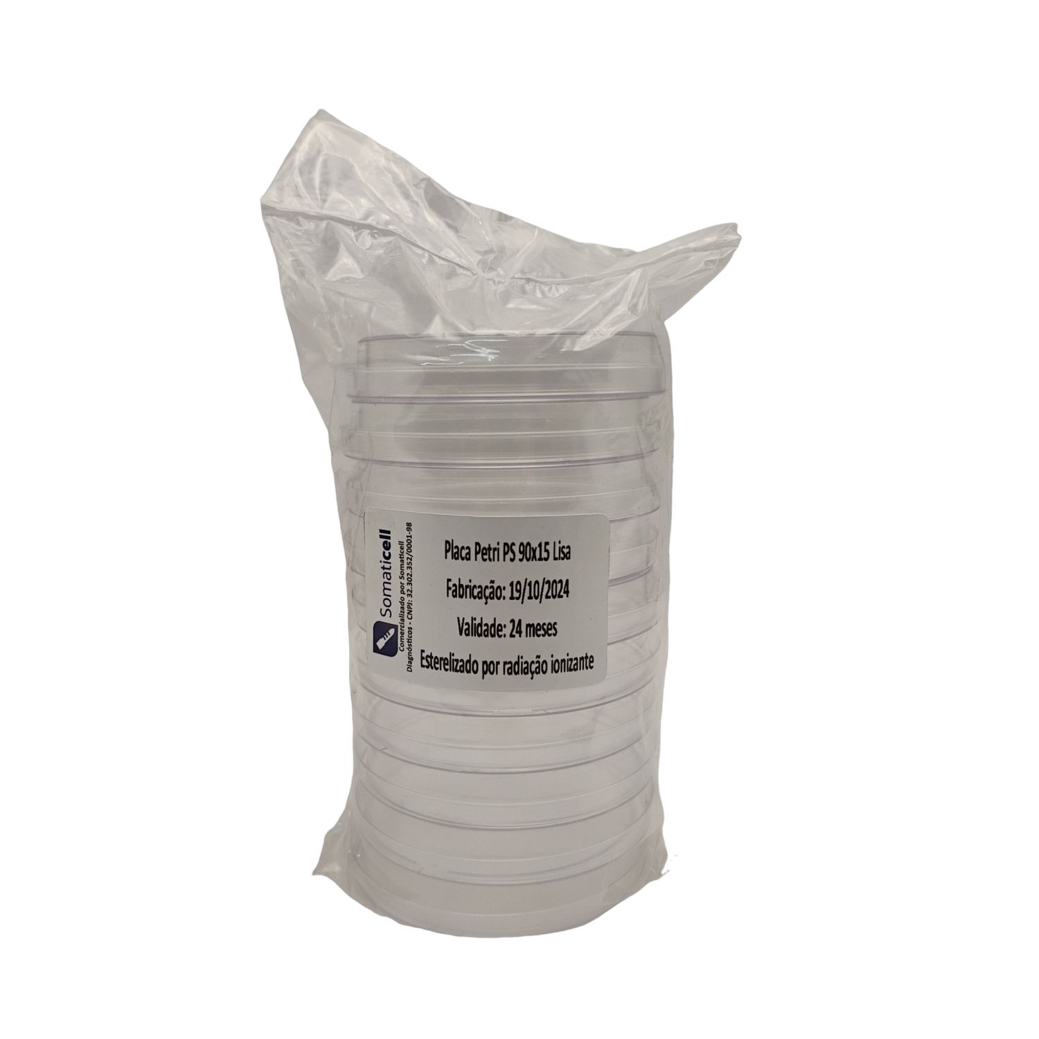 Placa PS 90X15mm Lisa Estéril CX/200