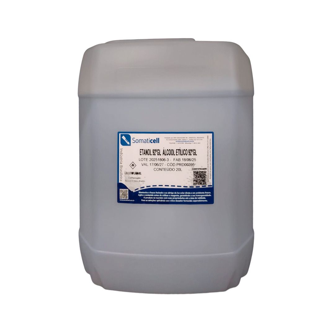 ETANOL 92 GL - Álcool Etílico 92GL - 20 litros