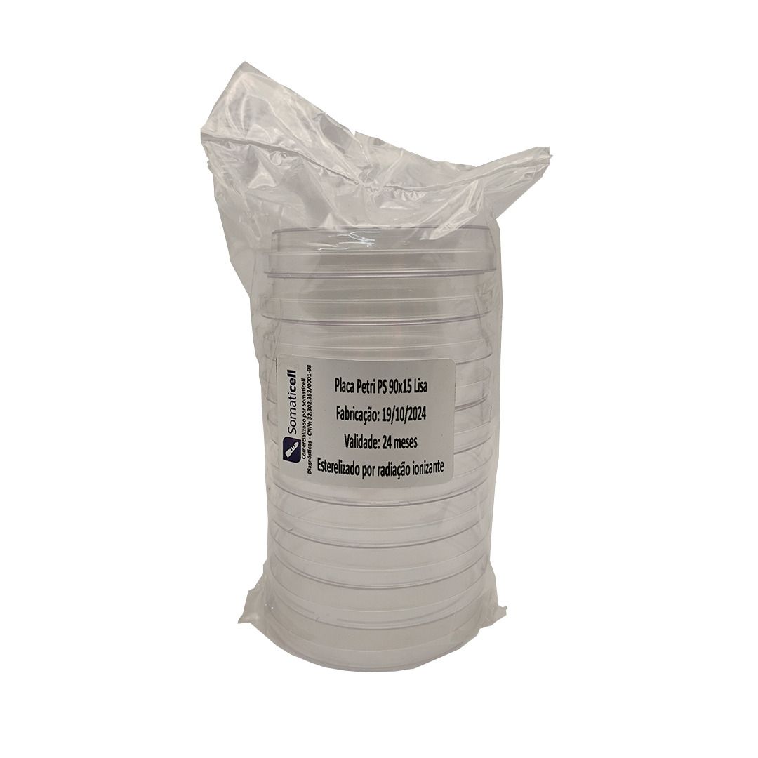 Placa PS 90X15mm Lisa Estéril PT/10