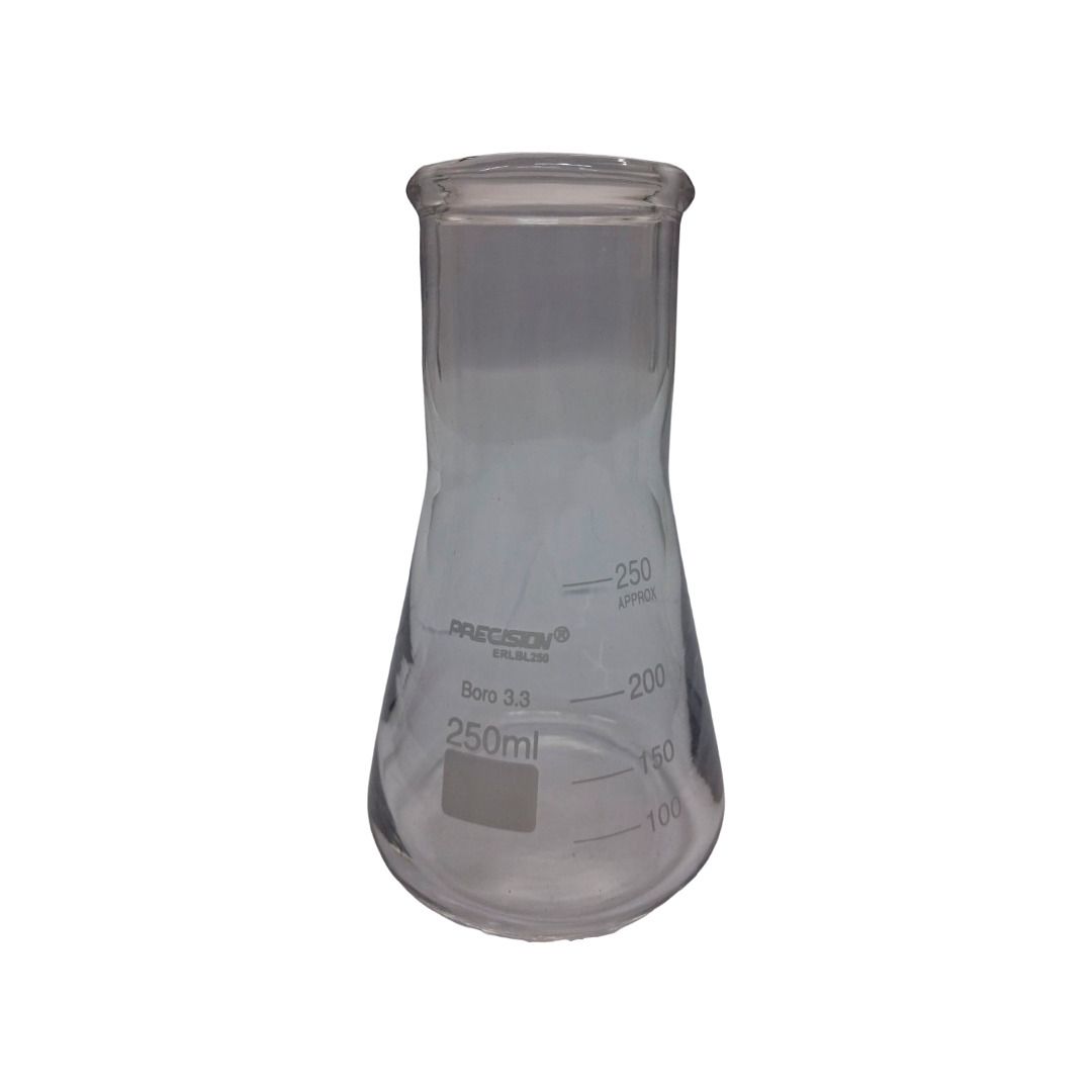 Frasco Erlenmeyer Boca Larga Boro 3.3 Grad. Cap.250ml