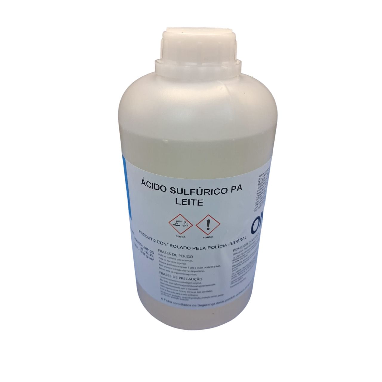 Ácido Sulfúrico 92% m/v - Densidade 1820 g/litro -Para análise de leite - 1 Litro
