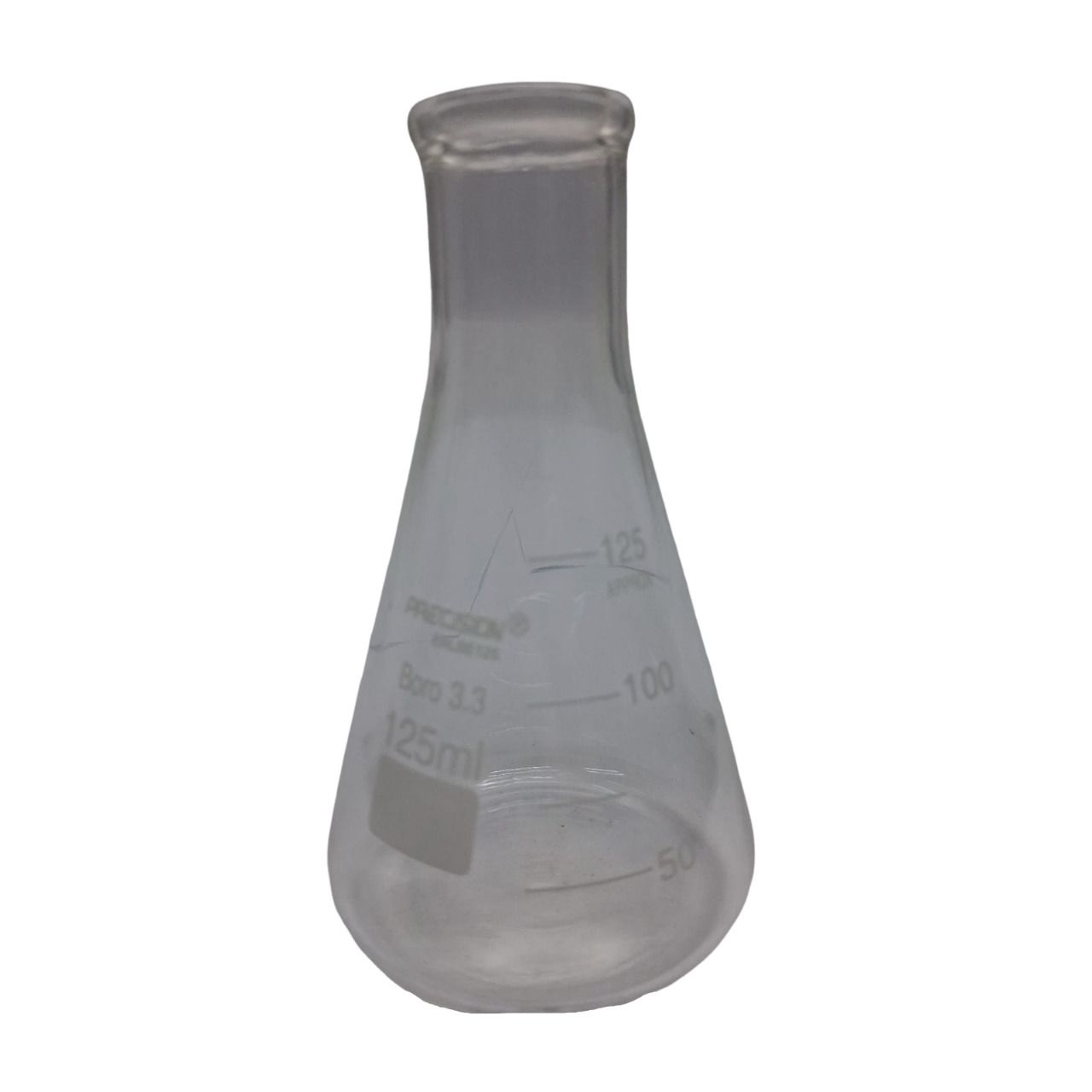 Frasco Erlenmeyer Boca Estreita Boro 3.3 Grad. Cap.125ml