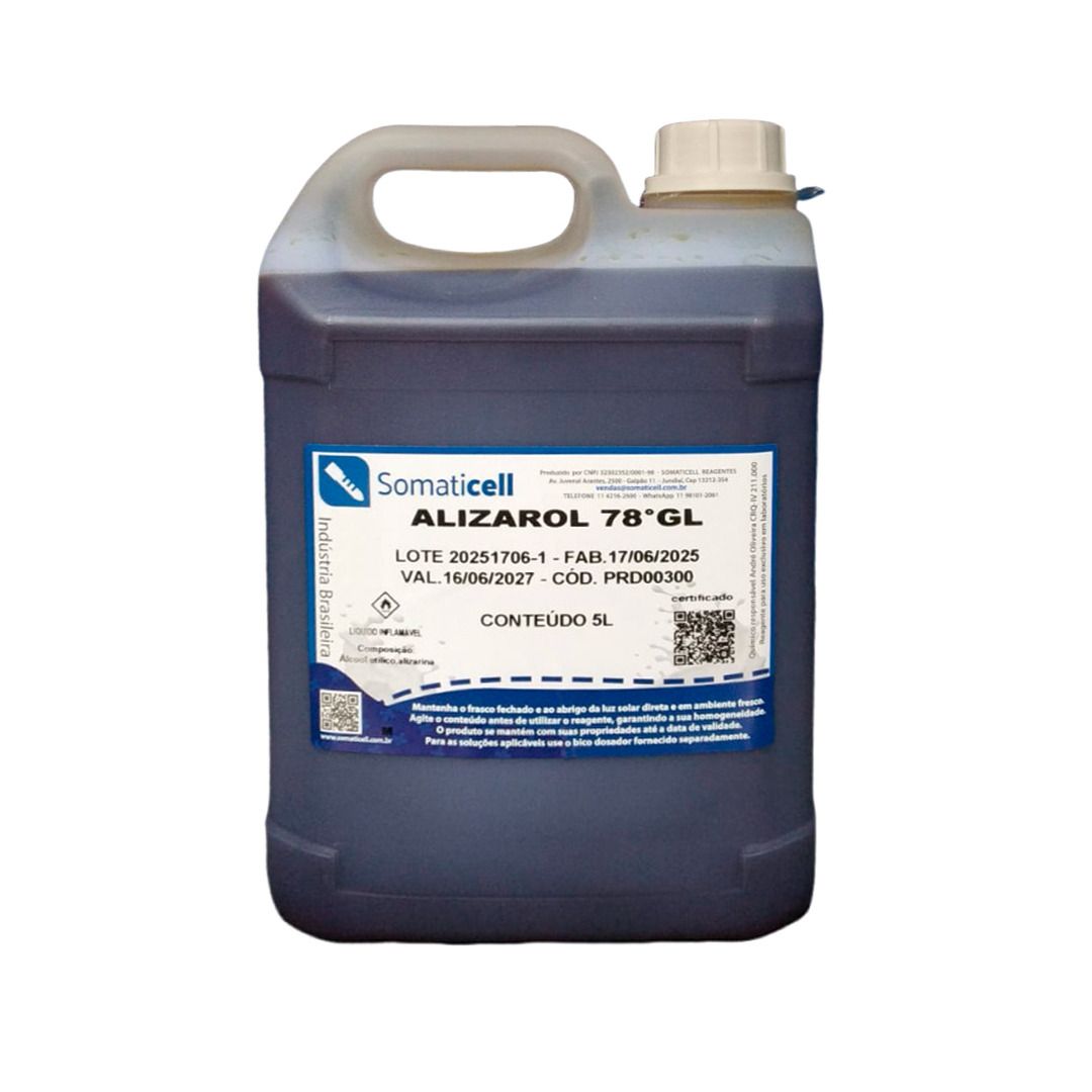 Alizarol 78 GL - Alizarol em Álcool Etílico 78GL - 5 litros