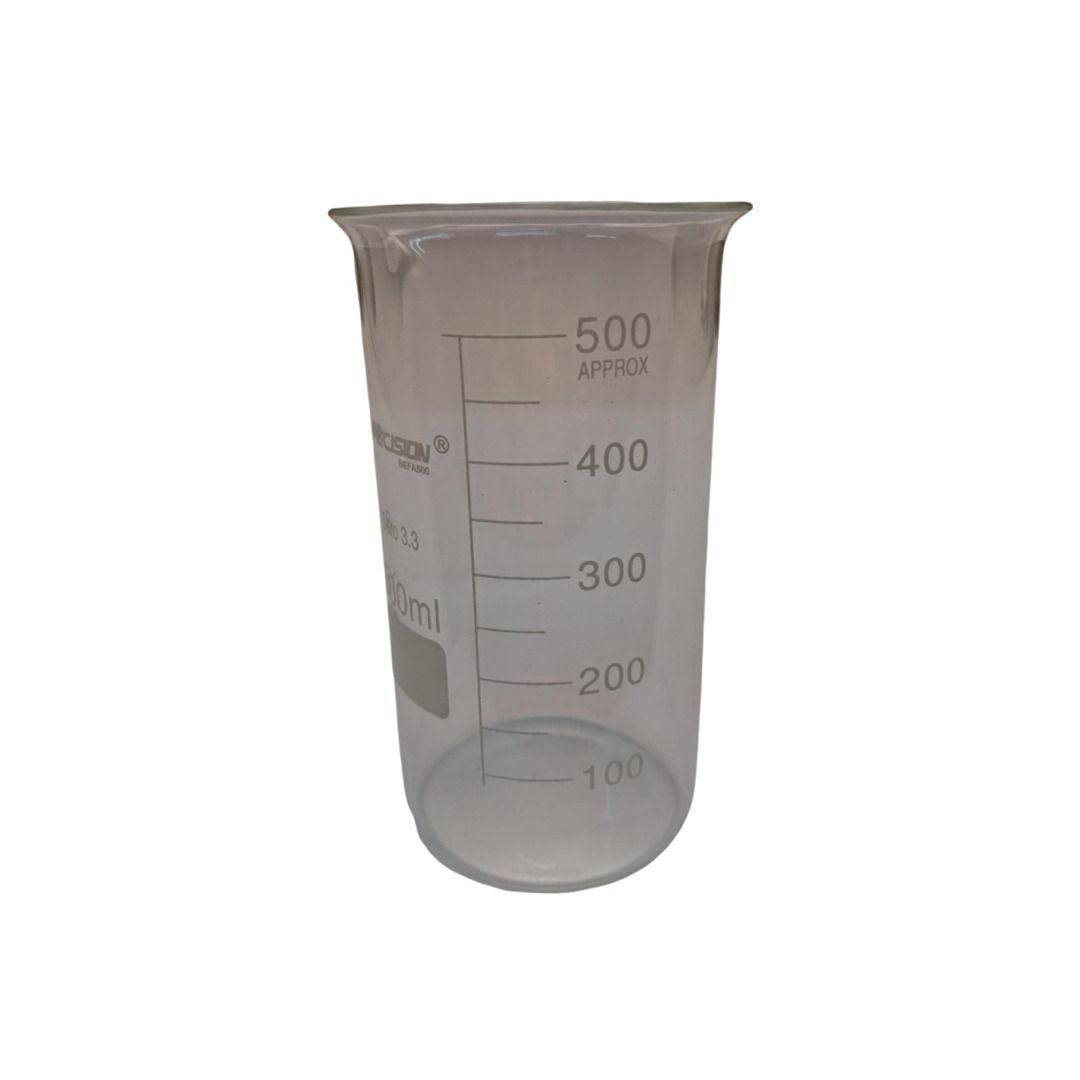 Becker de vidro - forma alta (Berzelius) - Boro 3.3 - graduado - Cap 500ml