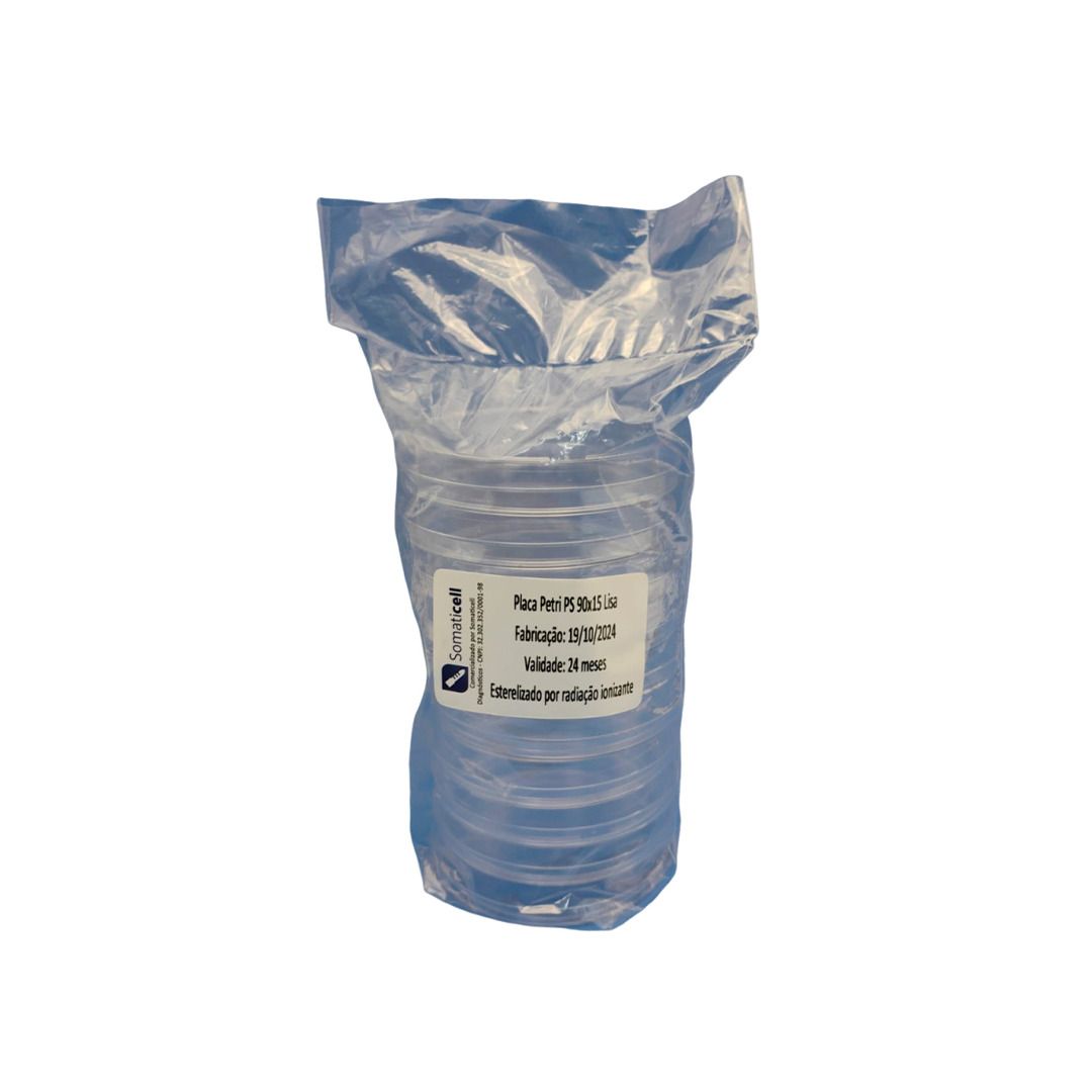Placa de Petri PS 90X15mm Lisa PT/10