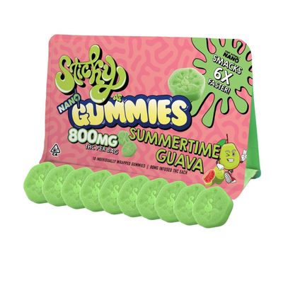 800mg Sticky Nano Gummies Summertime Guava 800mg Sticky Nano Gummies Summertime Guava