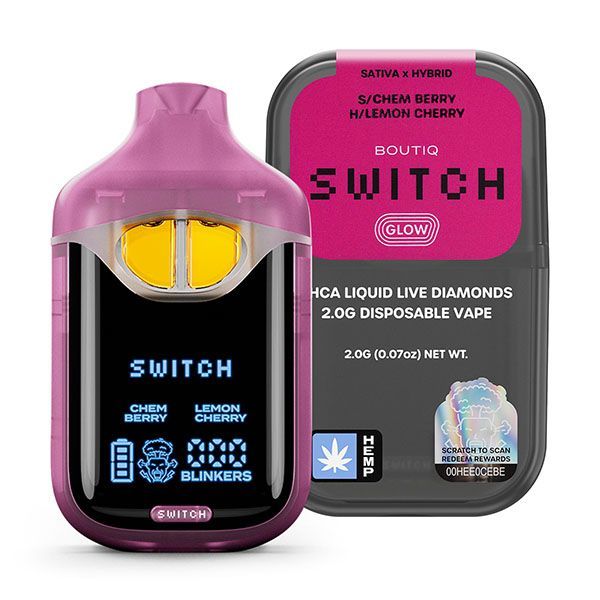 Boutiq Switch / Glow - Disposable - Chem Berry x Lemon Cherry - 2G SATIVA x HYBRID | THC 90.06%