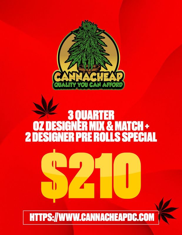 3 Quarter Oz Designer Mix & Match + 2 Pre Rolls Special