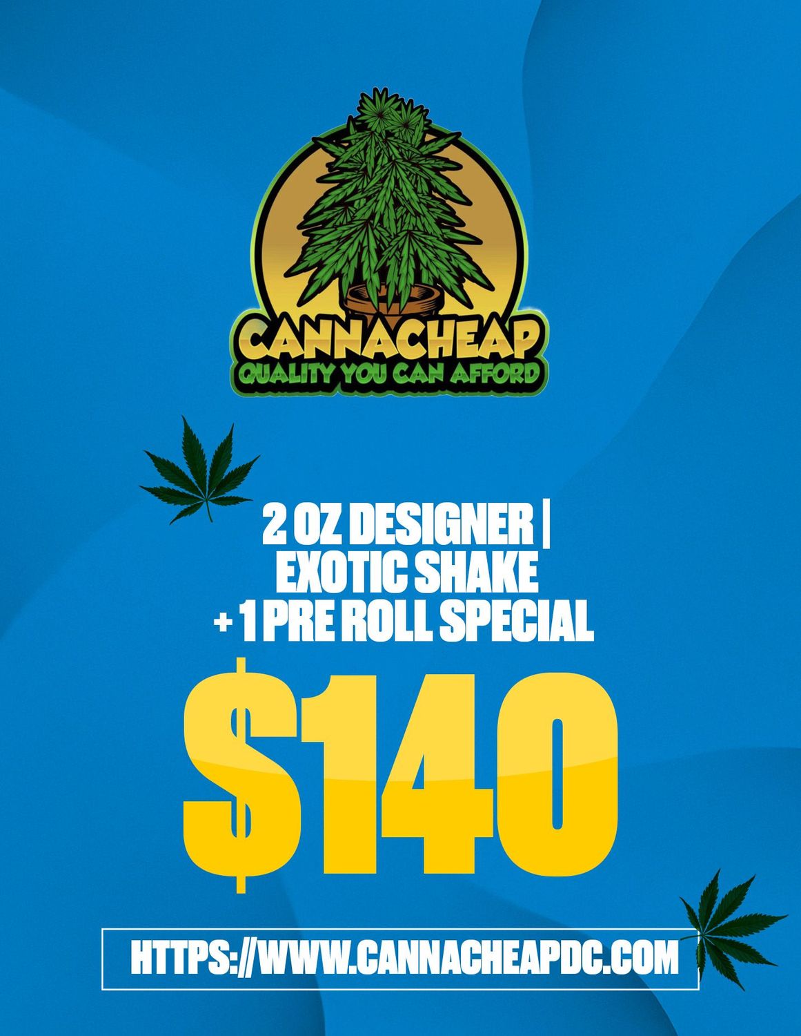 TWO 1/2 OZ DESIGNER | EXOTIC SHAKE + 1 PRE ROLL SPECIAL