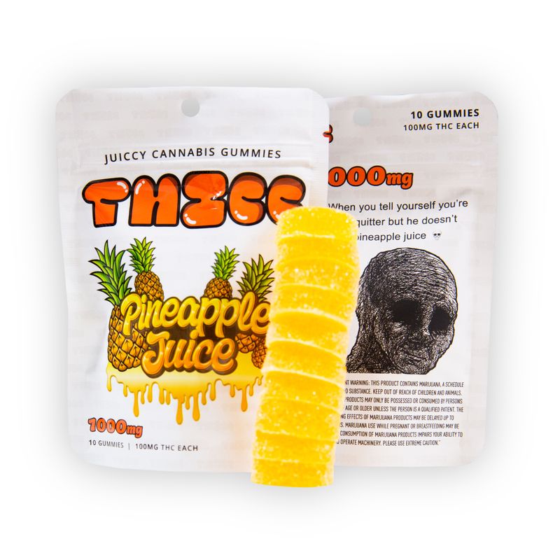 1000mg Thicc Gummies Pineapple Juice