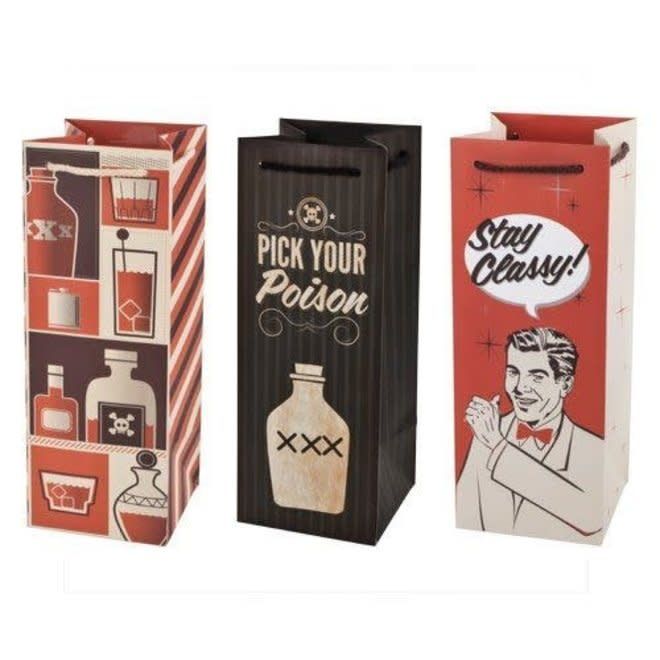 Assorted Retro Drinking Icon Wine Bags 1.5L